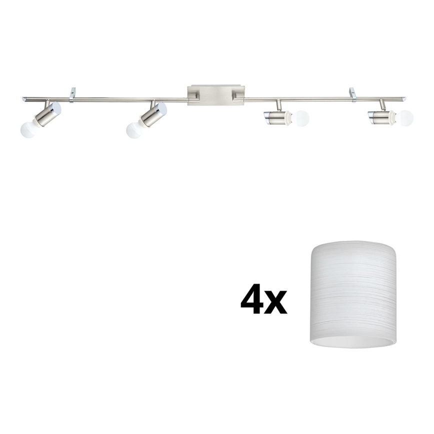 Eglo - LED spotlampe MY CHOICE 4xE14/4W/230V  mat krom/hvid