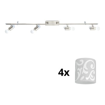 Eglo - LED spotlampe MY CHOICE 4xE14/4W/230V mat krom/hvid