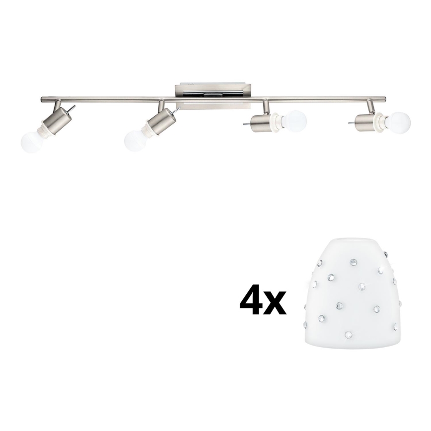 Eglo - LED spotlampe MY CHOICE 4xE14/4W/230V mat krom/hvid