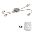 Eglo - LED spotlampe MY CHOICE 4xE14/4W/230V mat krom/hvid