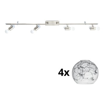 Eglo - LED spotlampe MY CHOICE 4xE14/4W/230V  mat krom/hvid/sort