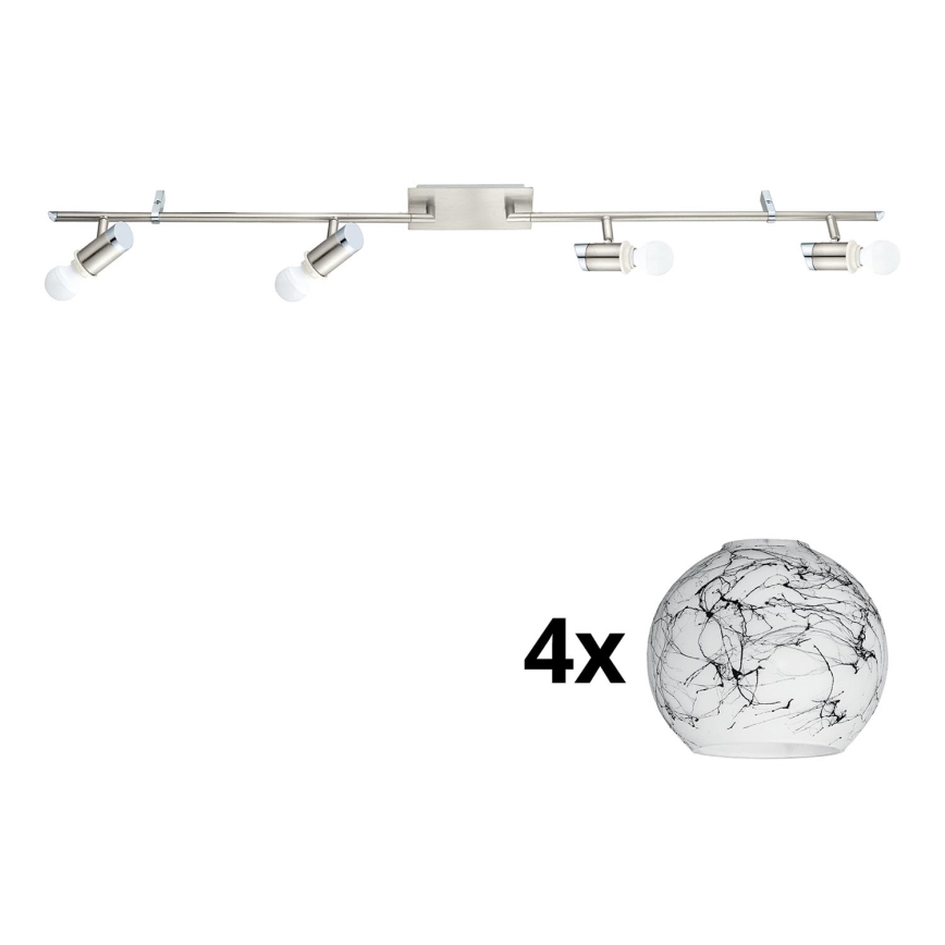 Eglo - LED spotlampe MY CHOICE 4xE14/4W/230V  mat krom/hvid/sort