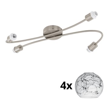 Eglo - LED spotlampe MY CHOICE 4xE14/4W/230V mat krom/hvid/sort