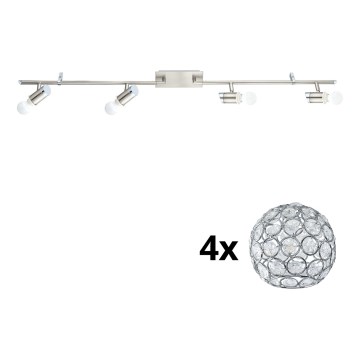 Eglo - LED spotlampe MY CHOICE 4xE14/4W/230V mat krom