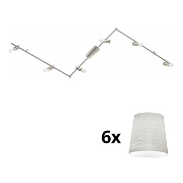 Eglo - LED spotlampe MY CHOICE 6xE14/4W/230V mat krom/cremefarvet