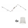 Eglo - LED spotlampe MY CHOICE 6xE14/4W/230V mat krom/cremefarvet