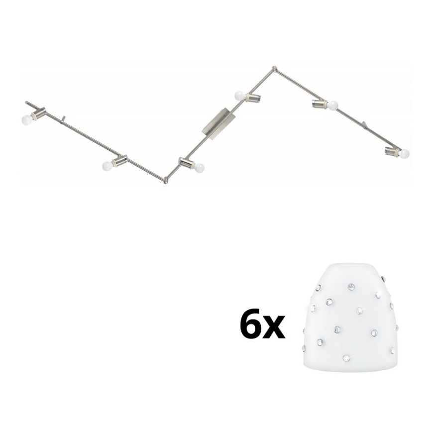 Eglo - LED spotlampe MY CHOICE 6xE14/4W/230V mat krom/hvid