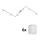 Eglo - LED spotlampe MY CHOICE 6xE14/4W/230V mat krom/hvid
