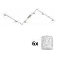 Eglo - LED spotlampe MY CHOICE 6xE14/4W/230V mat krom/hvid