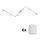Eglo - LED spotlampe MY CHOICE 6xE14/4W/230V mat krom/hvid