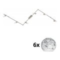 Eglo - LED spotlampe MY CHOICE 6xE14/4W/230V mat krom/hvid/sort