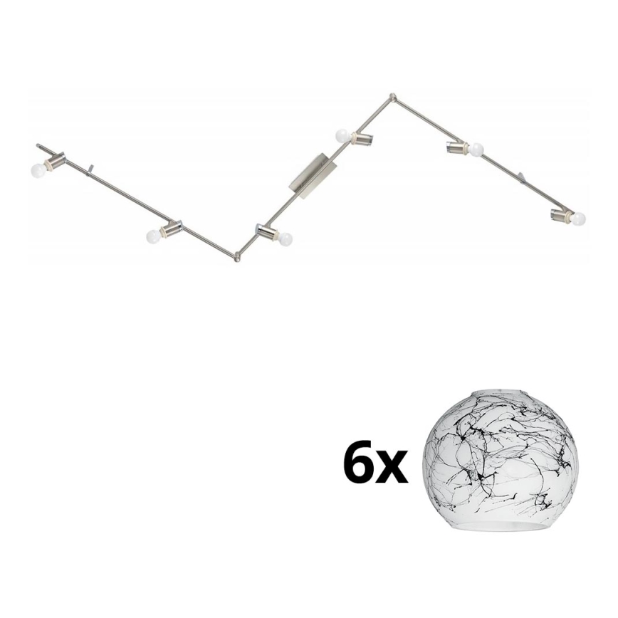 Eglo - LED spotlampe MY CHOICE 6xE14/4W/230V mat krom/hvid/sort
