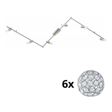 Eglo - LED spotlampe MY CHOICE 6xE14/4W/230V mat krom