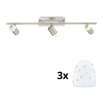 Eglo - LED Spotlys MY CHOICE 3xE14/40W/230V mat krom/hvid