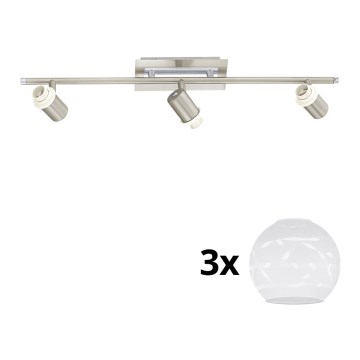 Eglo - LED Spotlys MY CHOICE 3xE14/40W/230V mat krom/hvid