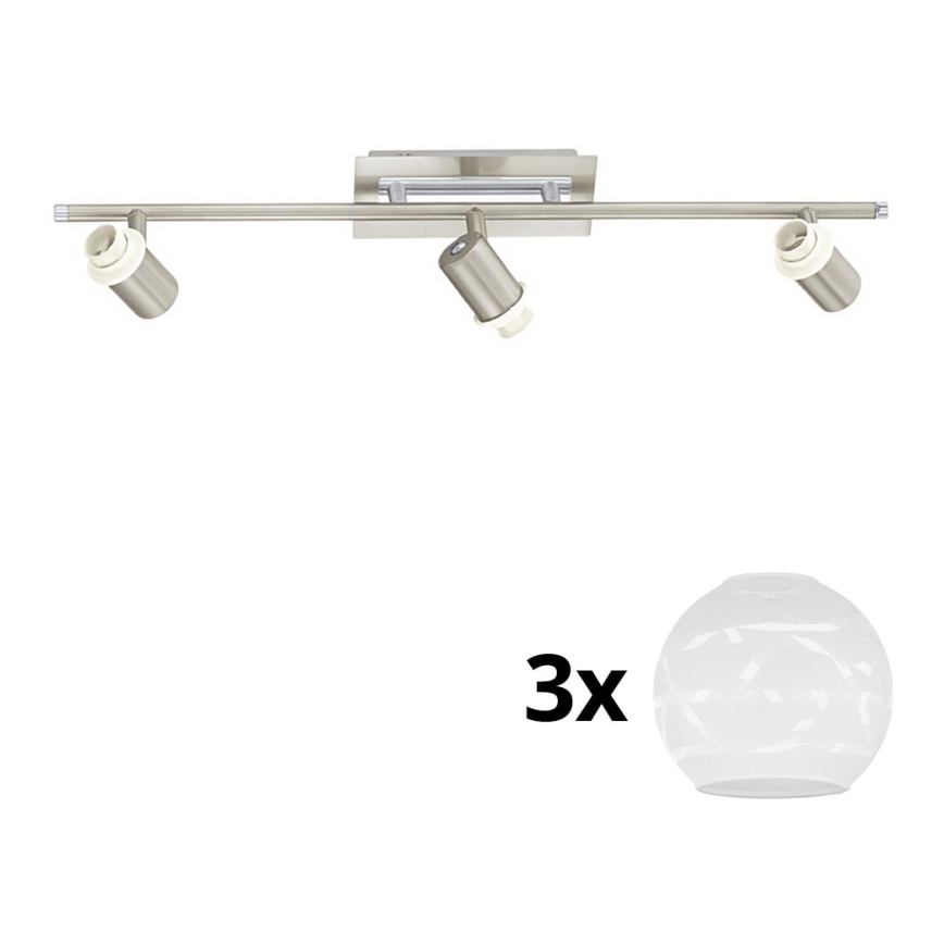 Eglo - LED Spotlys MY CHOICE 3xE14/40W/230V mat krom/hvid