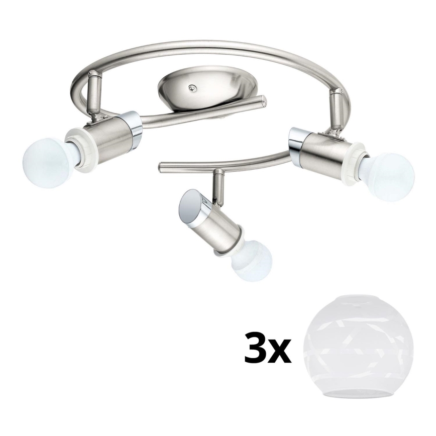 Eglo - LED Spotlys MY CHOICE 3xE14/4W/230V mat krom/hvid