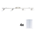 Eglo - LED Spotlys MY CHOICE 4xE14/4W/230V mat krom/hvid