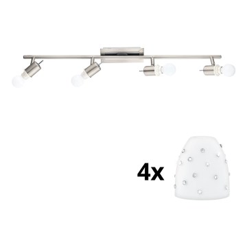 Eglo - LED Spotlys MY CHOICE 4xE14/4W/230V mat krom/hvid