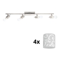 Eglo - LED Spotlys MY CHOICE 4xE14/4W/230V mat krom/hvid
