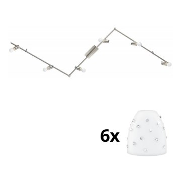 Eglo - LED Spotlys MY CHOICE 6xE14/4W/230V mat krom/hvid
