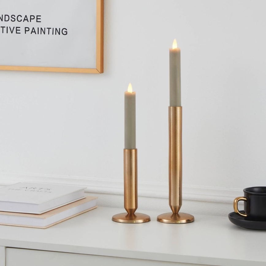 Eglo - LED stearinlys 2 stk. LED/1xAAA 15 cm beige