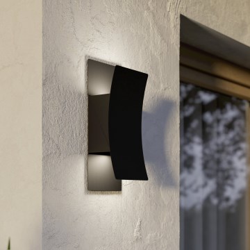 Eglo - LED udendørs væglampe 2xLED/4W/230V 2700/4000/6500K IP44 sort