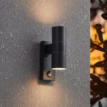 Eglo - LED Udendørs væglampe med sensor 2xGU10/3W/230V IP44