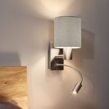 Eglo - LED væglampe 1xE27/40W+LED/3,5W beige