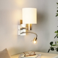 Eglo - LED væglampe 1xE27/40W+LED/3,5W hvid