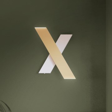 Eglo - LED væglampe 2xLED/5W/230V 3000K guldfarvet/hvid