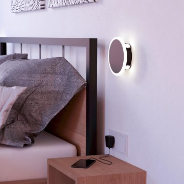 Eglo - LED væglampe LED/12W/230V 3000K diameter 17 cm sort