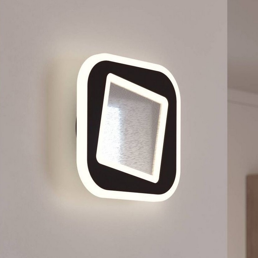 Eglo - LED væglampe LED/12W/230V 4000K sort