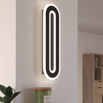 Eglo - LED væglampe LED/12W/230V 4000K sort