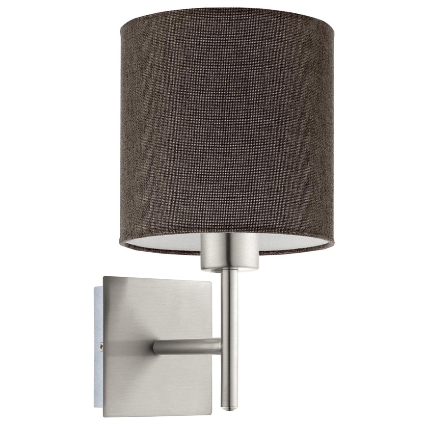 Eglo - LED væglampe TUNJA 1xE27/60W/230V mat krom/brun