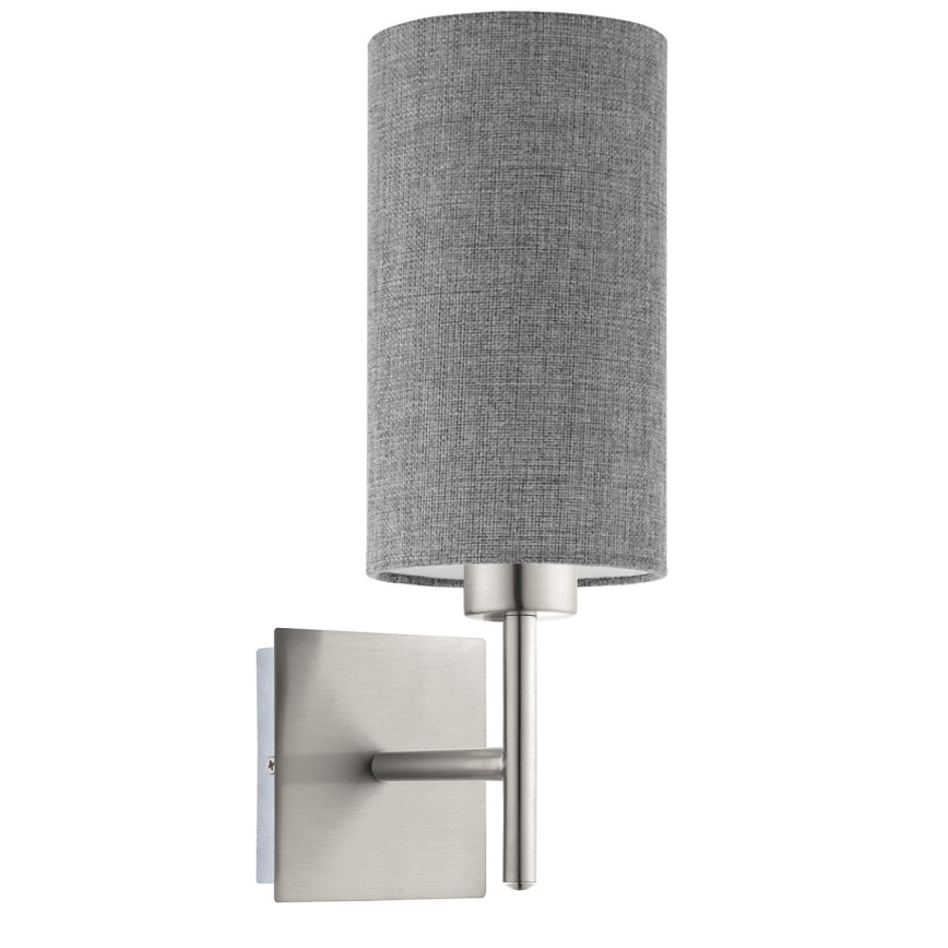 Eglo - LED væglampe TUNJA 1xE27/60W/230V mat krom/grå