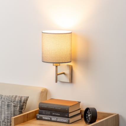 Eglo - LED væglampe TUNJA 1xE27/60W/230V mat krom/grå