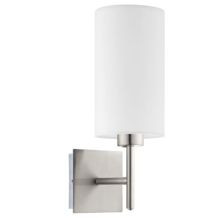 Eglo - LED væglampe TUNJA 1xE27/60W/230V mat krom/hvid