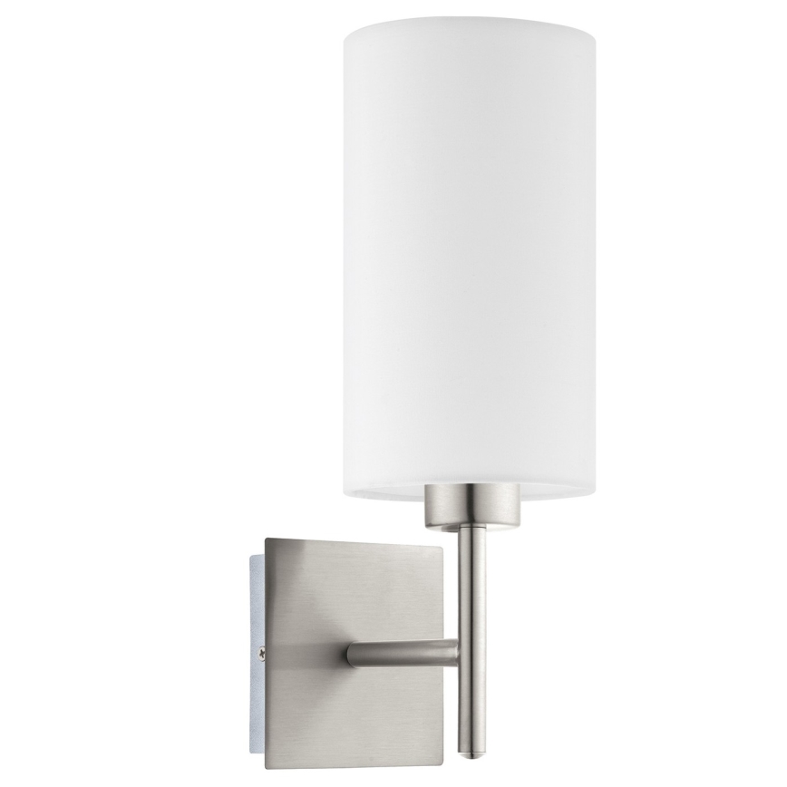 Eglo - LED væglampe TUNJA 1xE27/60W/230V mat krom/hvid