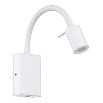 Eglo - LED Vægspot med USB-oplader 1xLED/3,5W/230V hvid
