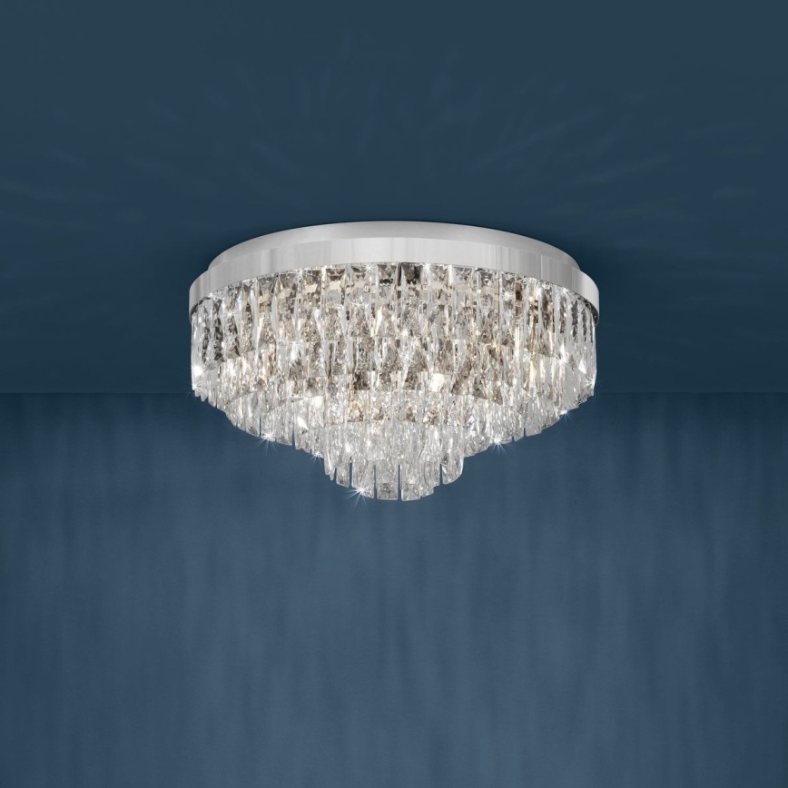Eglo - Loftlampe 11xE14/40W/230V skinnende krom