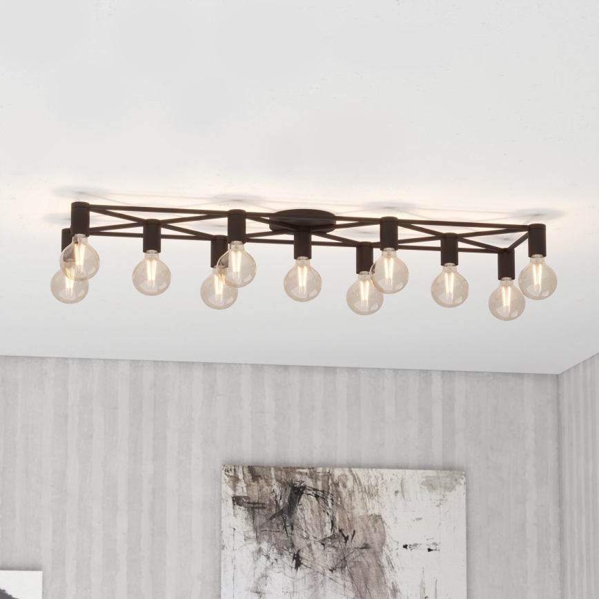 Eglo - Loftlampe 11xE27/40W/230V sort