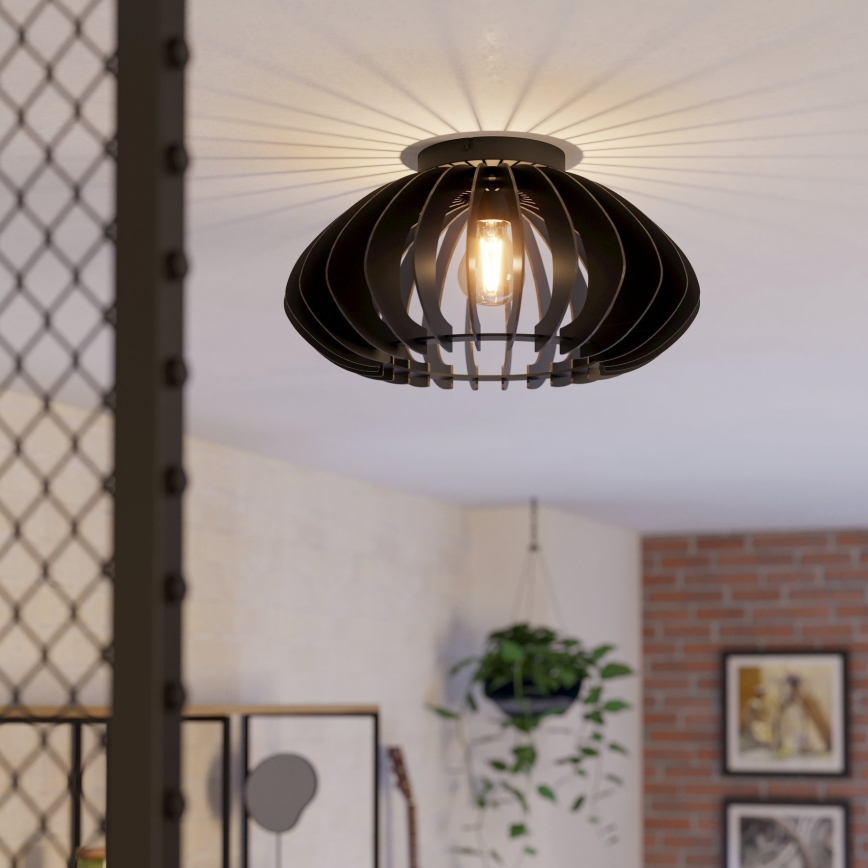 Eglo - Loftlampe 1xE27/40W/230V diameter 45 cm sort