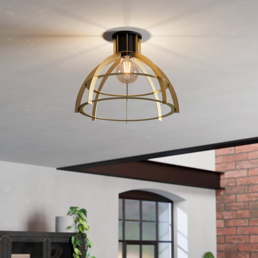 Eglo - Loftlampe 1xE27/40W/230V guldfarvet