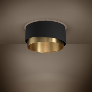 Eglo - Loftlampe 1xE27/40W/230V sort/guldfarvet
