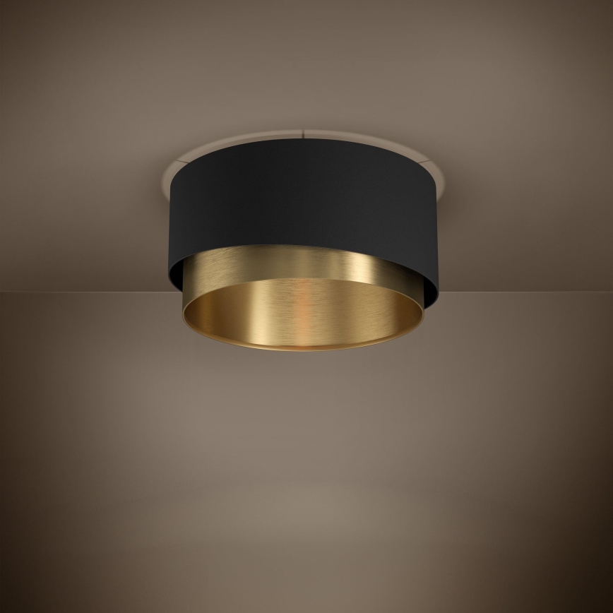 Eglo - Loftlampe 1xE27/40W/230V sort/guldfarvet