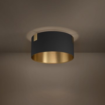 Eglo - Loftlampe 1xE27/40W/230V sort/guldfarvet
