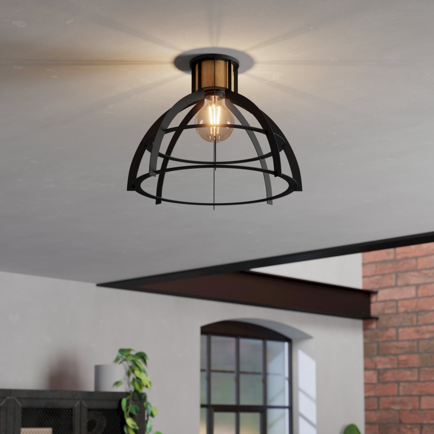 Eglo - Loftlampe 1xE27/40W/230V sort