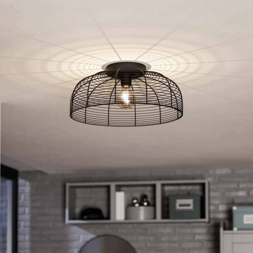 Eglo - Loftlampe 1xE27/40W/230V sort