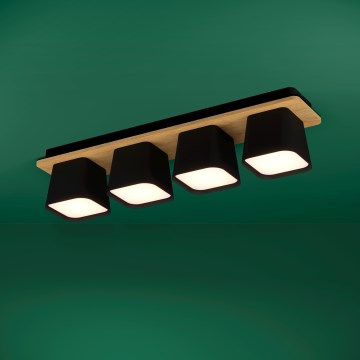 Eglo - Loftlampe 4xE27/40W/230V sort/brun
